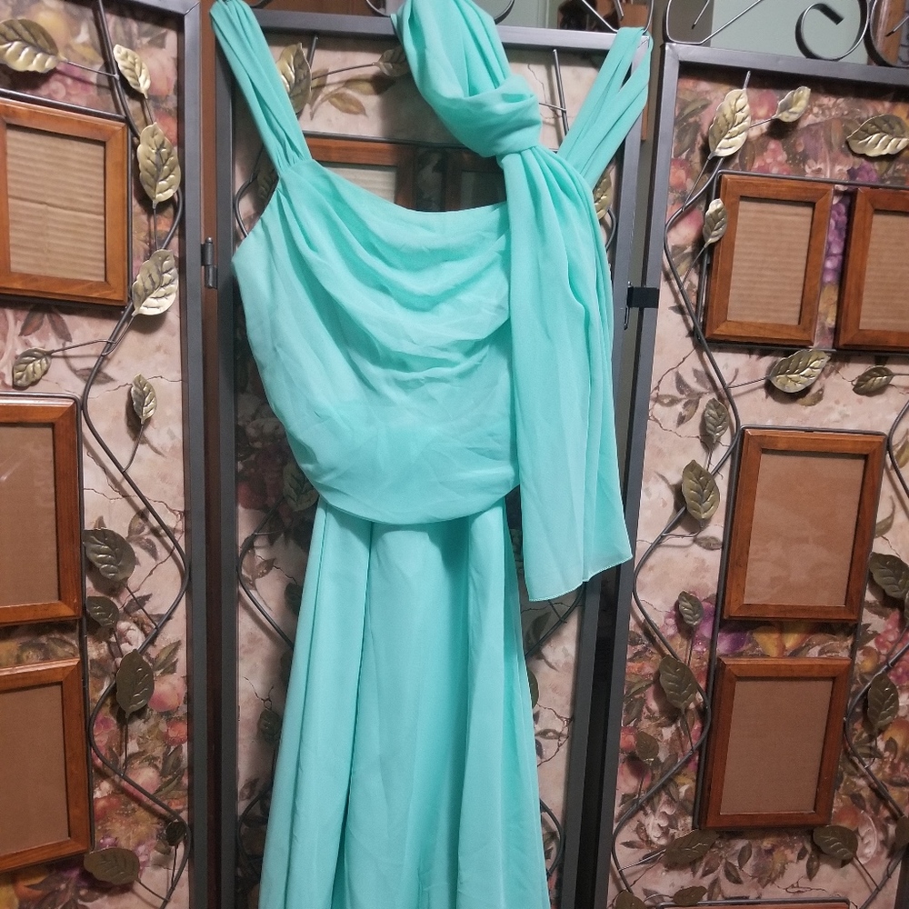 Blue Chiffon Dress